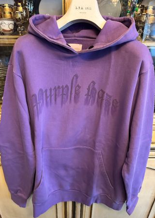 Neuer lila Palm Angels Sweatshirt Pullover Baumwolle Pull