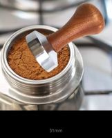 Food Grade 51 mm Kaffee Tamper Holz NEU