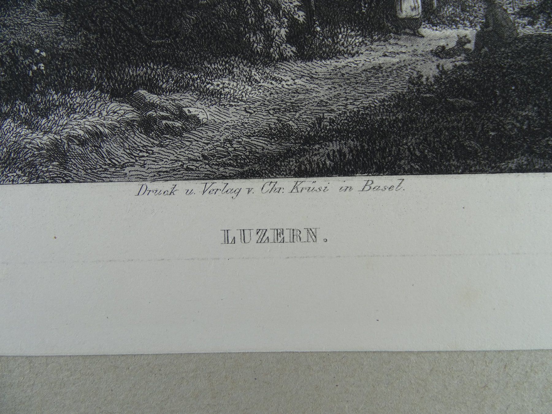 Stiche: LUZERN, STAHLSTICH 1865 – Gebraucht aus Grüningen von Kartensammler 3