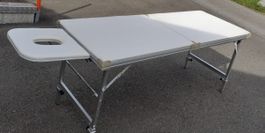 Massageliege klappbar weiss Aluminium Gestell verstellbar