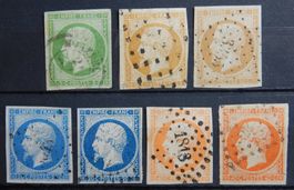 Frankreich ex. Kat. 11-15 gest. 1853 Kat. 147 Euro