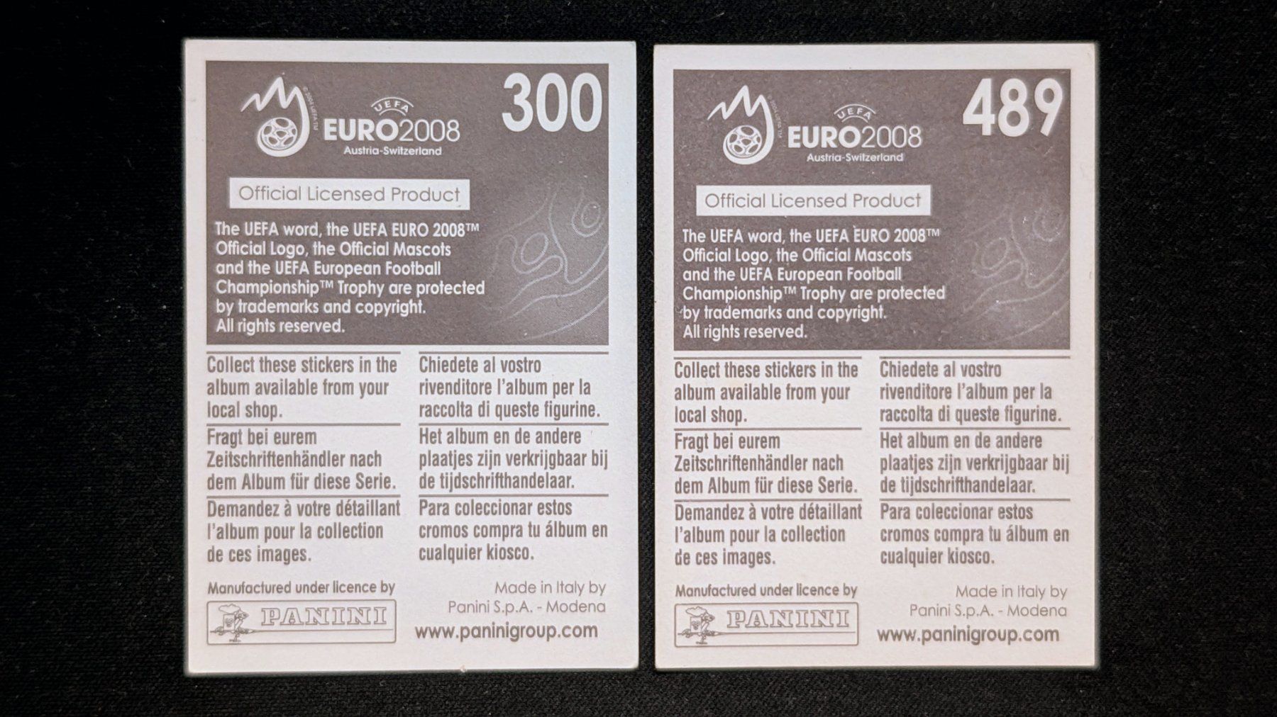 Panini Carte collezionabili: Panini Euro 2008 - Mini lot Italie – Usato da Breganzona venduto da Saint_Seiya 1