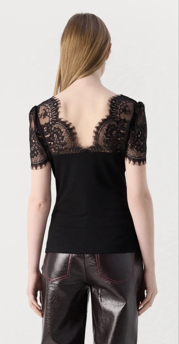 Morgan Top: Top Morgan dentelle noir taille M – Nuovo (secondo la descrizione) da Dotzigen venduto da SecondHandGems 1