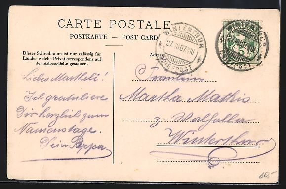 Cartes postales: AK Winterthur, Hoderplatz mit Caserne – D'occasion à Berlin par bartko-reher 1