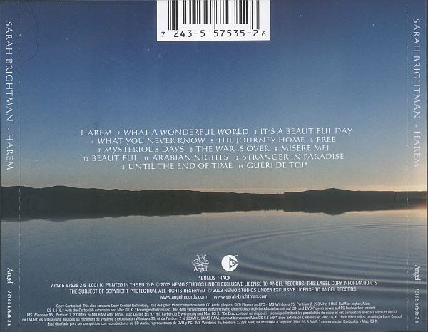 CD: Sarah Brightman - Harem – Usato da Unterbäch venduto da eqlut 1