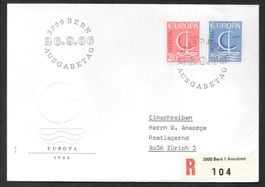 R-FDC Serie 443-444 Europamarken ET 26.9.1966