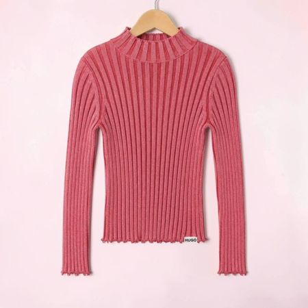 HUGO Pullover Grösse XS Pink Damen Rippstrick