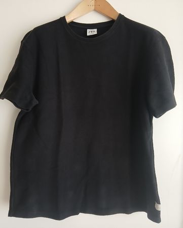 T-Shirt Zara short sleeve black EUR XL
