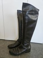 Bottes en cuir marron foncé Viola Fonti