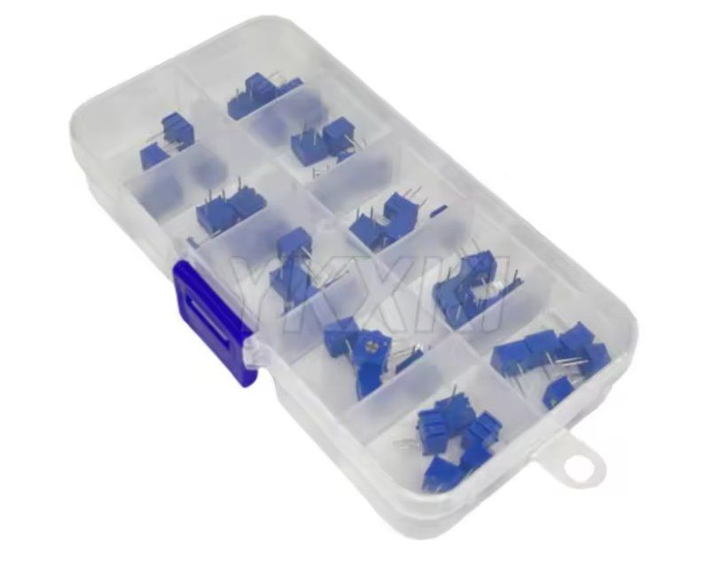 Componenti elettronici: 3362P 50-teiliges Multiturn Trimmpotentiometer Kit 10 Werte – Nuovo e nell'imballaggio originale da Illnau venduto da diy-shop
