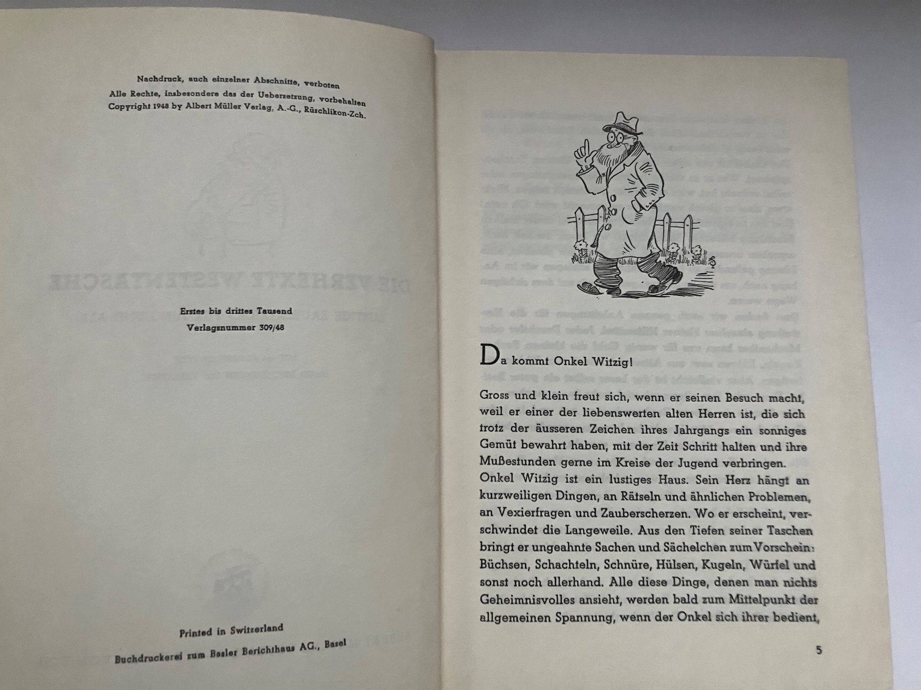 Libri: Walter Sperling Die verhexte Westentasche – Usato da ZUERICH venduto da Carolus1 2