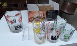 Whisky Gläser Set, Vintage, 8-teilig