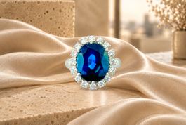 Atelier Kim Hainbuchner, neuer Saphir - Diamant - Ring