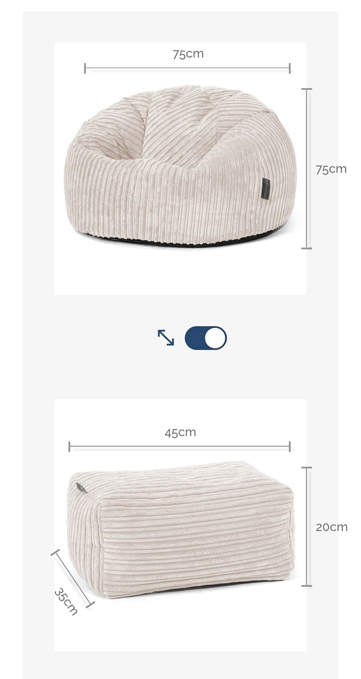 Lounge Pug Fauteuils: Sitzsack Loungepug mit Sitzhocker – Neuf (Voir description) à Chur par phr_h77q 6