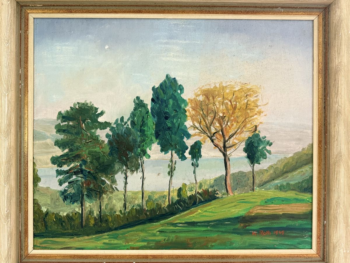 Dipinti: Willy Roth - 1949 - Ölgemälde  – Usato da Solothurn venduto da NUVICO 2