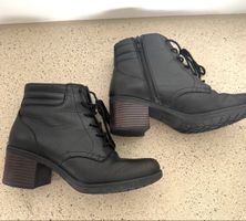 Clarks Leder Stiefeletten Schwarz Gr. 37