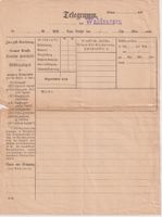 S49)  Telegramm, Walsassen, sehe Scan