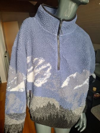 Fleece Pullover mit Bergmotiv Grösse L guter Zustand