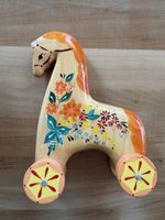 Holz Pferd mit Räder / Deko