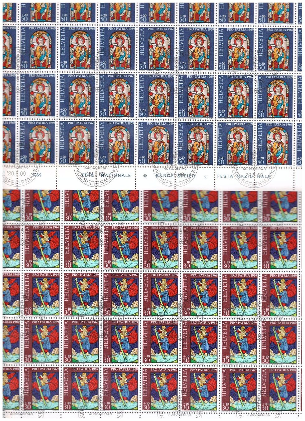 Tous les timbres: PP 1969 Satz Bogen mit Ersttagsstempel – Neuf (Voir description) à Frauenfeld par Interessent1