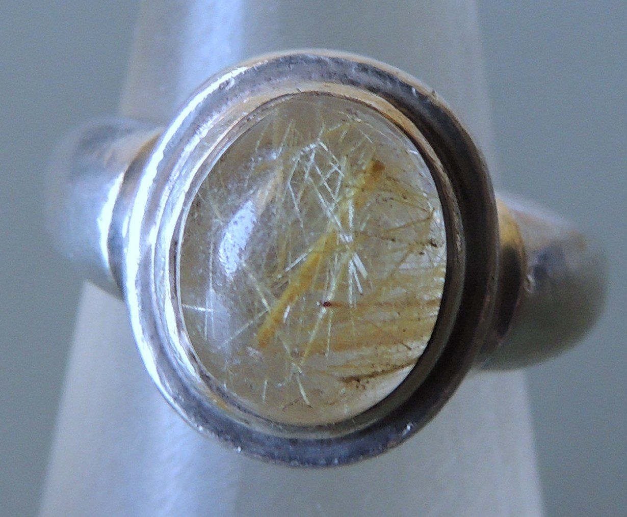 Anelli: Silber 925 Rutilquarz Fingerring Gr. 53 – Usato da Waldenburg venduto da schaller707