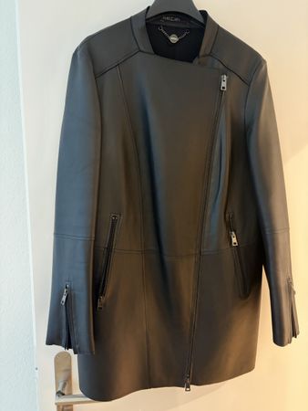 Marccain Schwarze Lederjacke Größe 3
