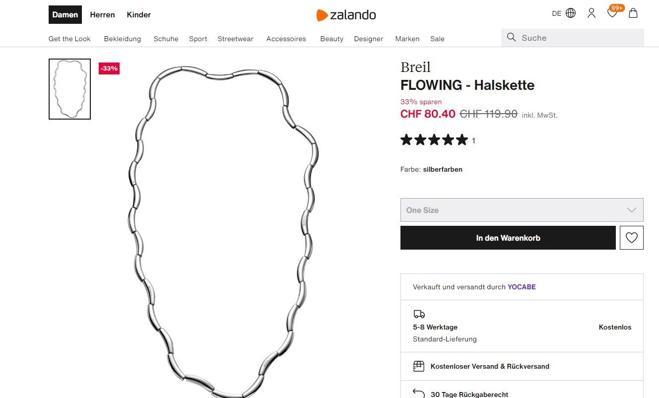 Breil Catenine: Breil FLOWING - Halskette – Usato da bellinzona venduto da zeus6535