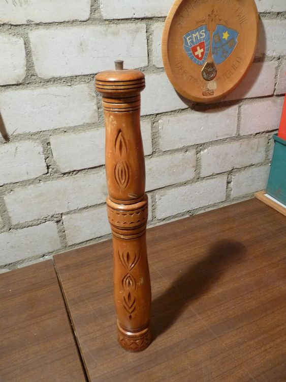 Pfeffermühle Aus Eichenholz – 12,7 Cm, Mit Keramik-Mahlwerk (einstellbar) & Nachfüllbar