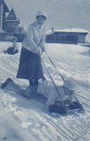 St. Moritz   GR   -    Engadiner-Schlitten    anno 1912