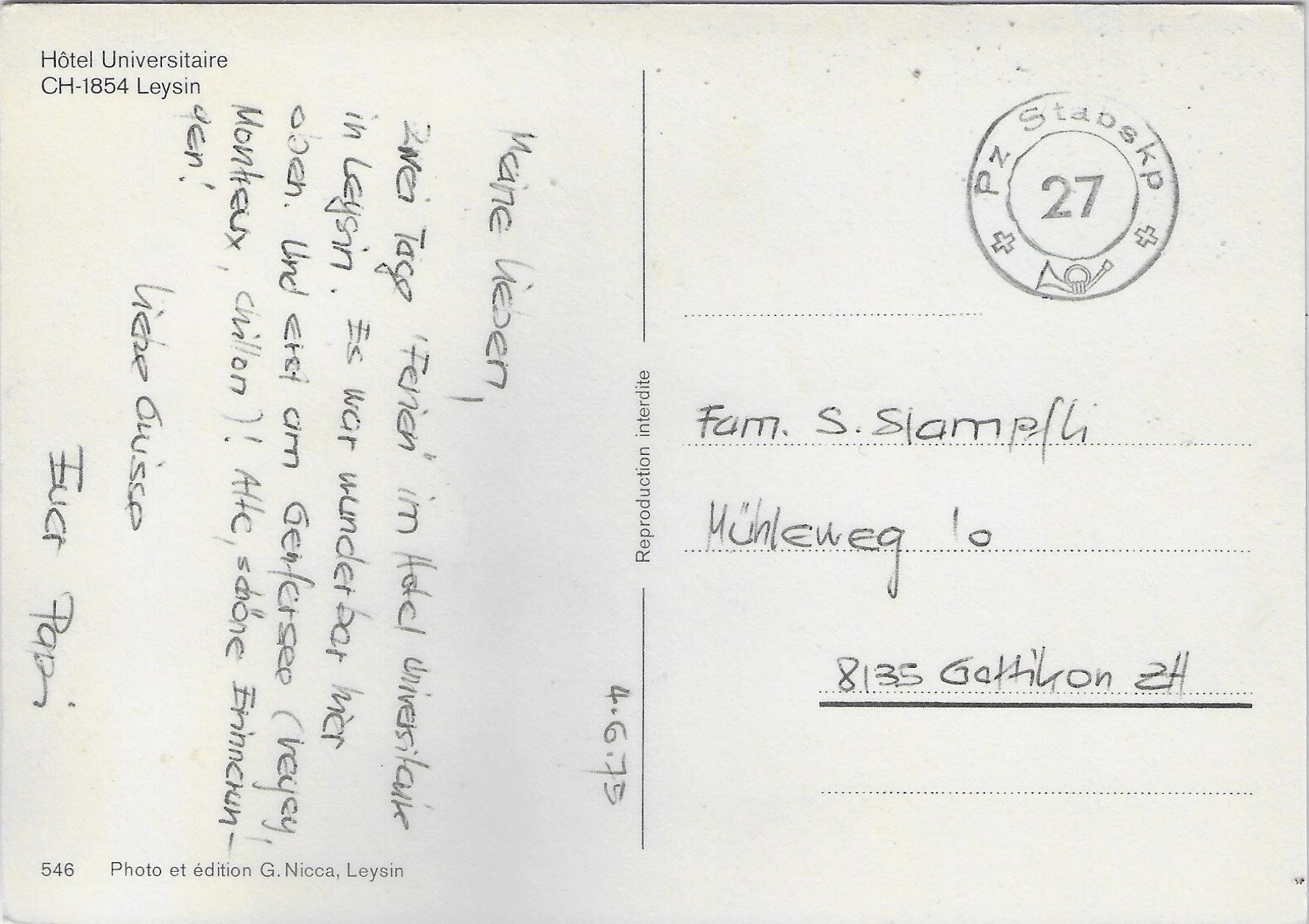 Cartes postales: Hotel Universitaire - Leysin – D'occasion à Ettingen par Kartenplanet 1