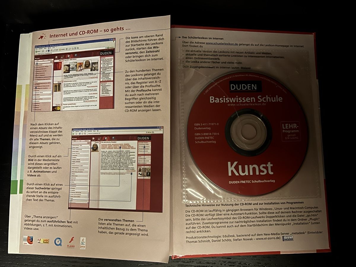 Libri: Kunst Duden Basiswissen Schule - mit CD-Rom – Usato da Zürich venduto da rigani 3