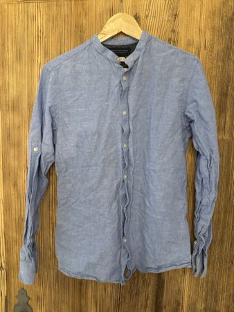 Herren Hemd Jack and Jones blau Grösse M Stehkragen