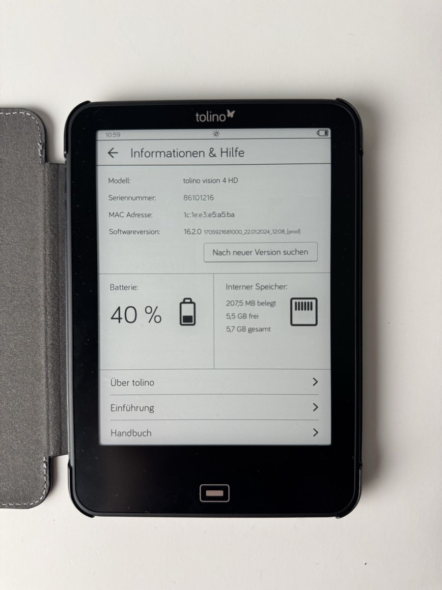 Tolino Tablet PC: Tolino Vision 4 HD eReader mit Hülle & Ladekabel – Neu (gemäss Beschreibung) aus Rümlang von vla_9g7d 4