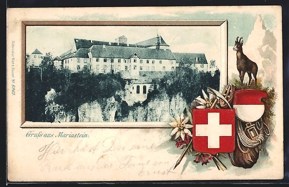 Cartoline postali: Passepartout-Lithographie Mariastein, Bl – Usato da Berlin venduto da bartko-reher
