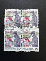 CH Serie 4er Block ZNr. W66  FDC (4308)