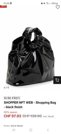 Suri Frey Handtasche schwarz Lack neuwertig