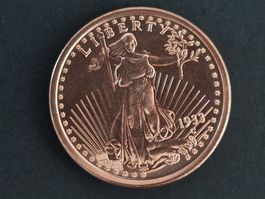 USA 1 Oz .999 Copper, Saint Gaudens