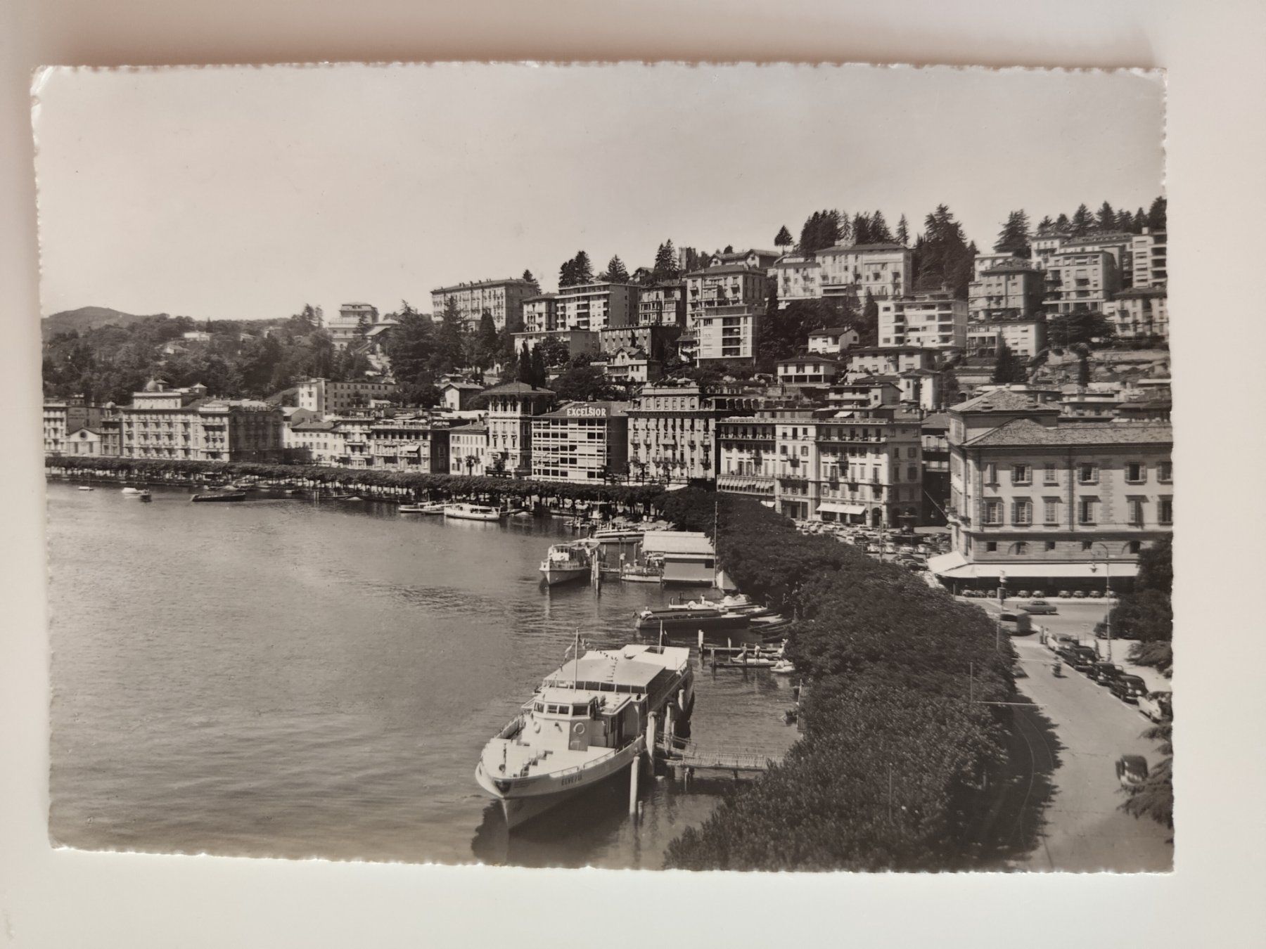 Cartoline postali: Schiff Hafen Lugano Lungolago  dat. 1965 – Usato da Ohmstal venduto da Lebensfreude05