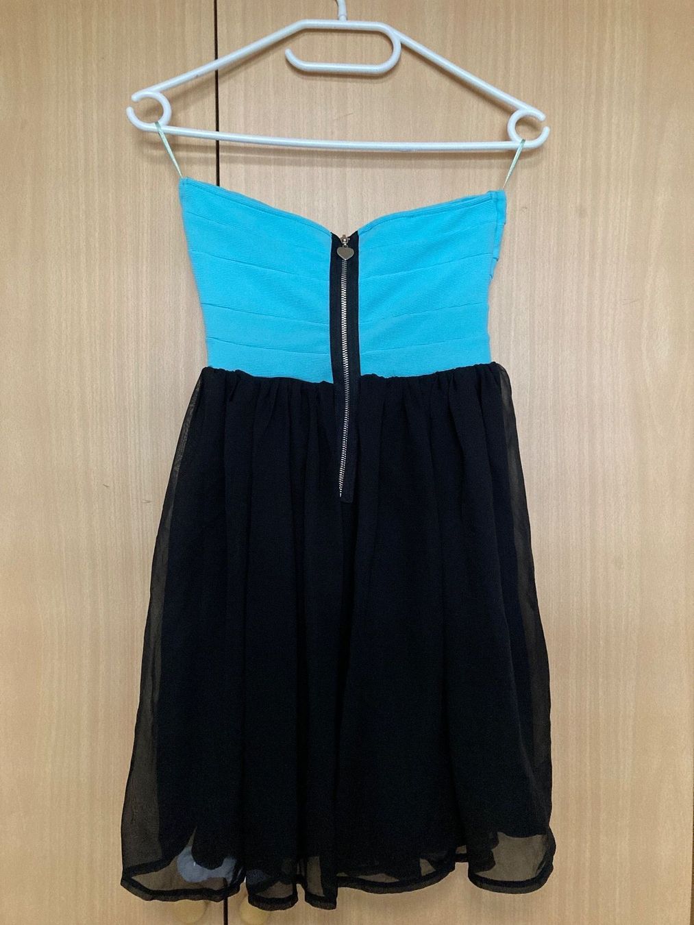 Tally Weijl Vestiti: Trägerloses Kleid schwarz/türkis Gr. 32 – Nuovo (secondo la descrizione) da Thun venduto da Vans_98 1