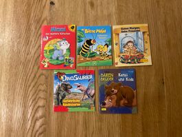 5x Kleine Kinderbuecher: Biene Maja, Dinosaurier etc.