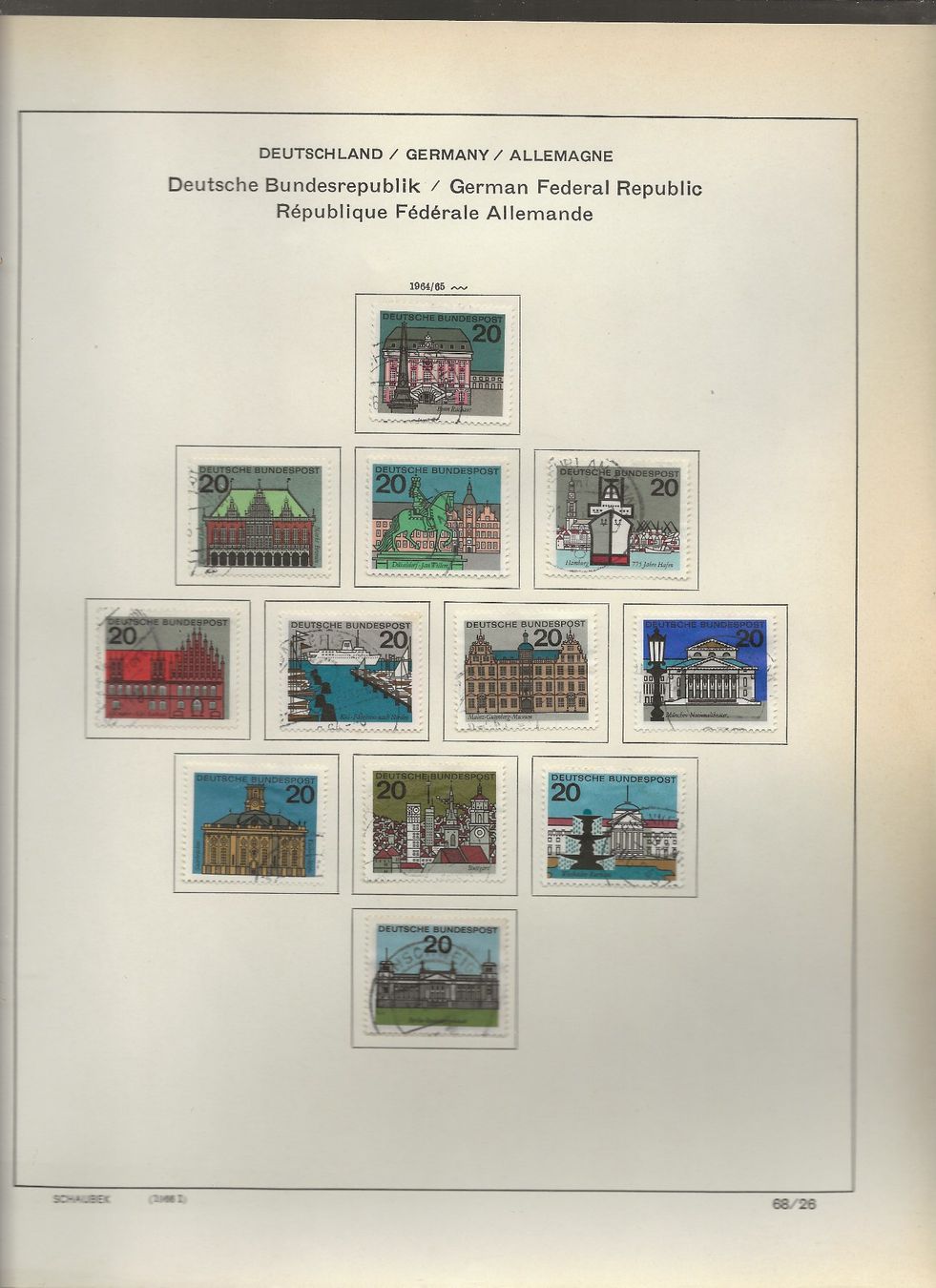 Tutti i francobolli: Marken Deutschland BRD 1962 bis 1965 – Usato da Au ZH venduto da xelagreb01 4