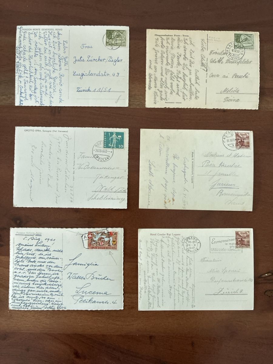 Cartoline postali: 12 Ansichtskarten diverse vom Ticino – Usato da Oftringen venduto da Cla.vD.74 4