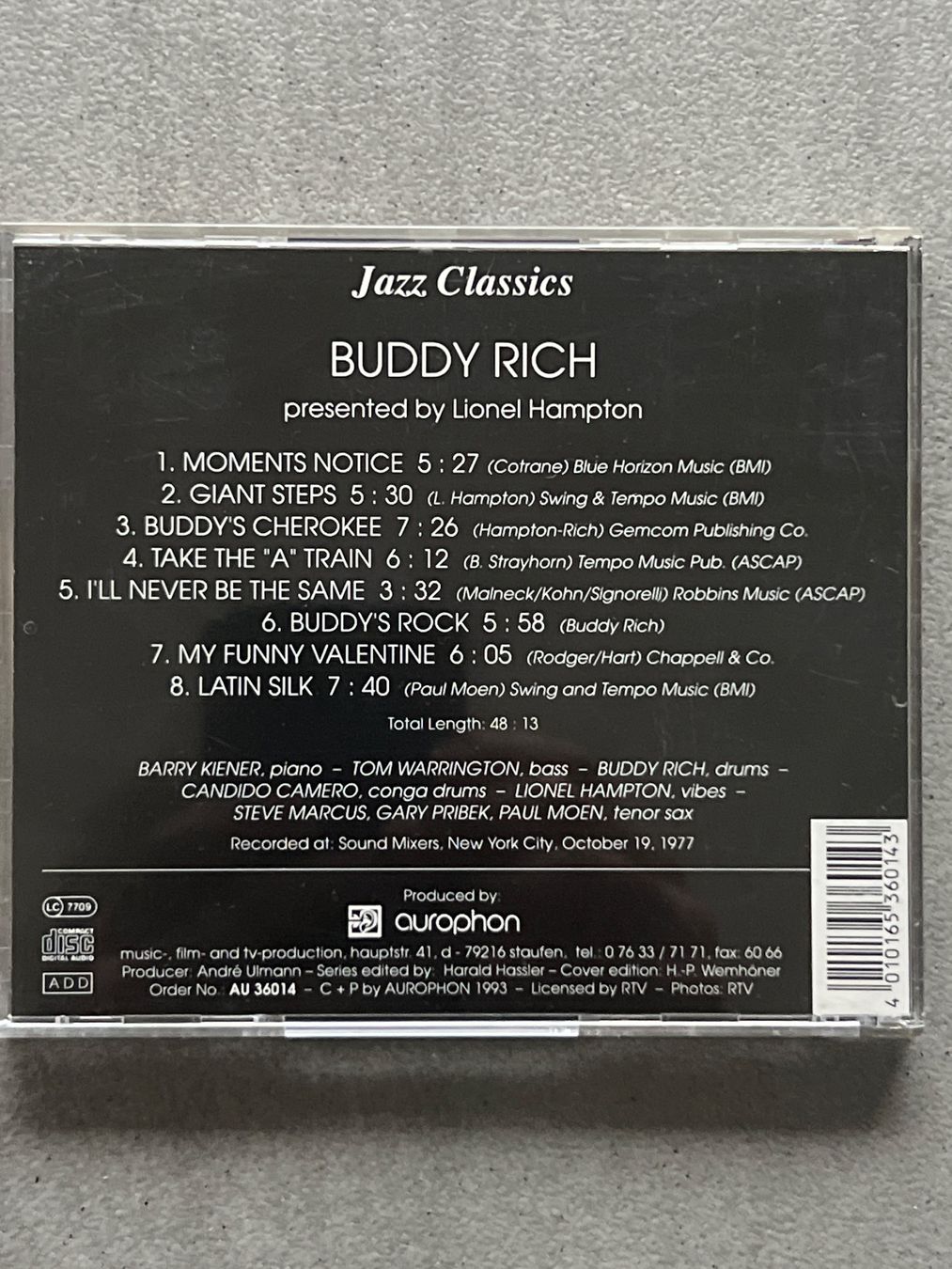 CD: CD BUDDY RICH JAZZ CLASSICS – Usato da Bouveret venduto da Feelgoodtrading 1