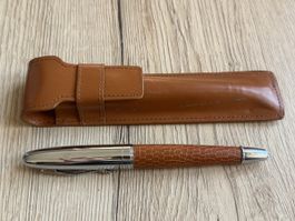 Eleganter Adler Kugelschreiber mit Leder-Etui – APB Architek