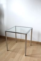 Vintage Beistelltisch Chrom Glas Bauhaus Space Age Design
