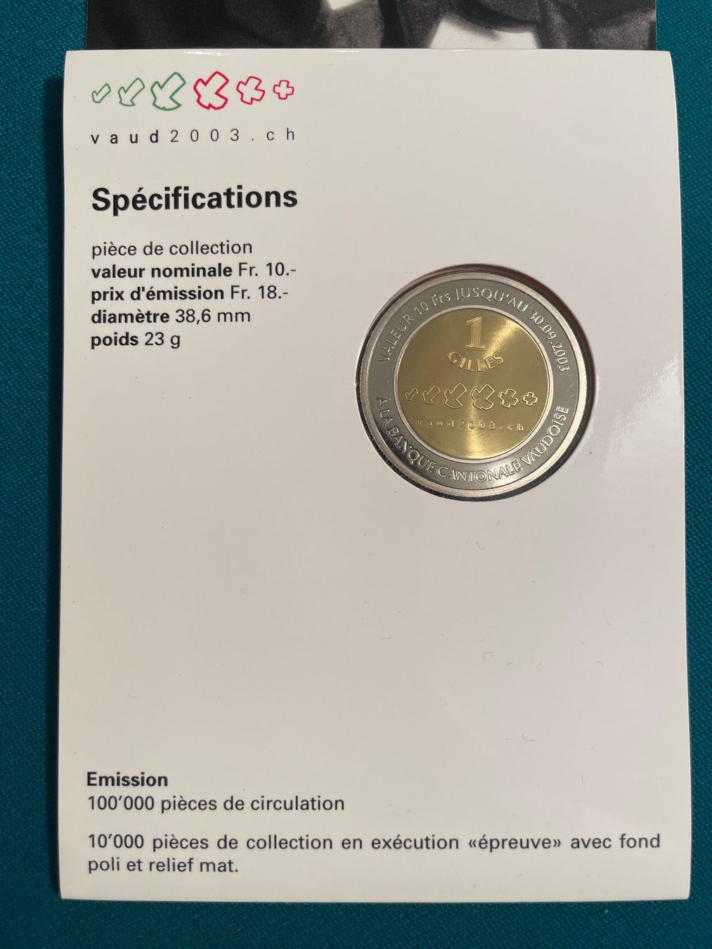 Tutti le monete: Pièce de monnaie vaudoise commémorative – Usato da Bollion venduto da Seb_familly 4