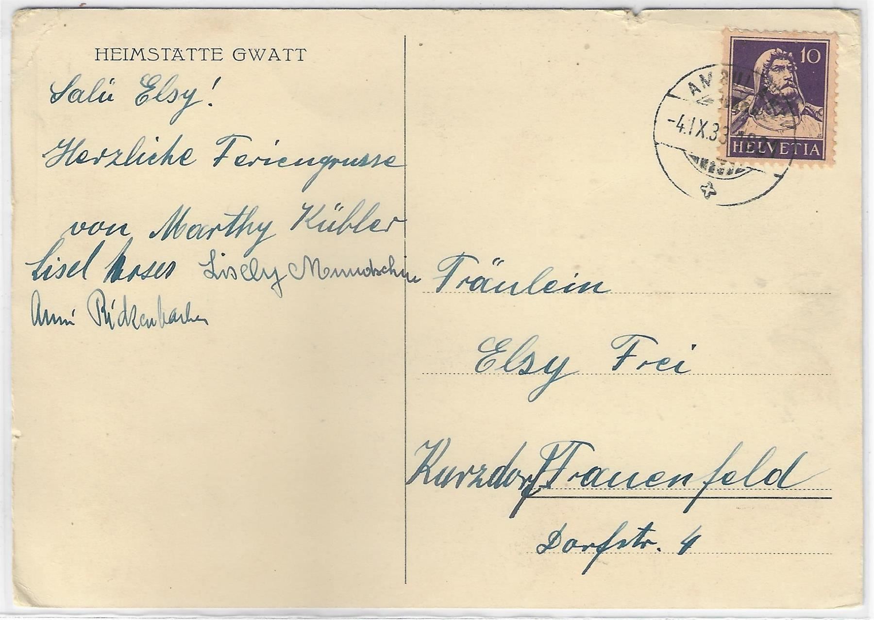 Cartoline postali: Heimstätte Gwatt – Usato da Ettingen venduto da Kartenplanet 1
