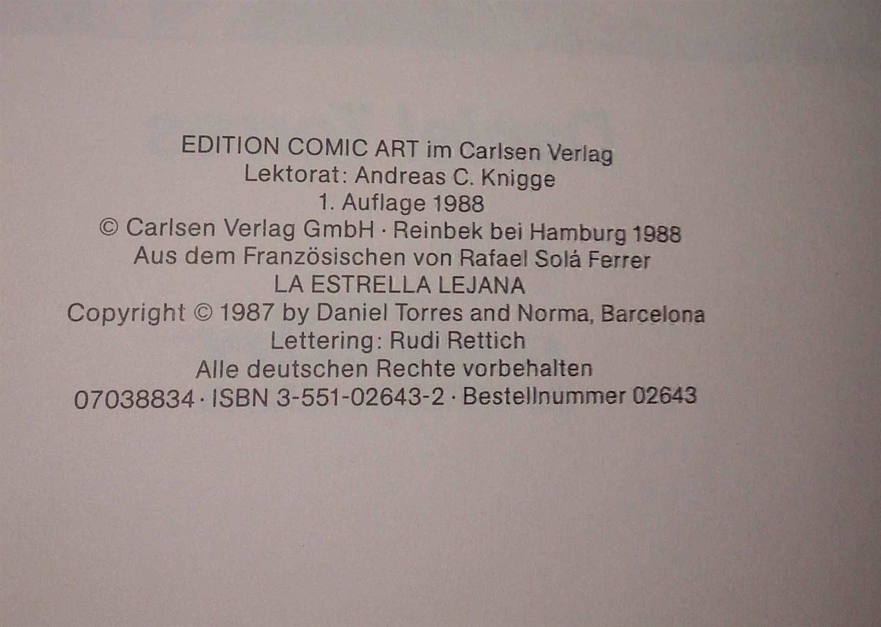Fumetti: Der verlorene Stern / 1. Auflage! – Usato da Dübendorf venduto da Povo 4