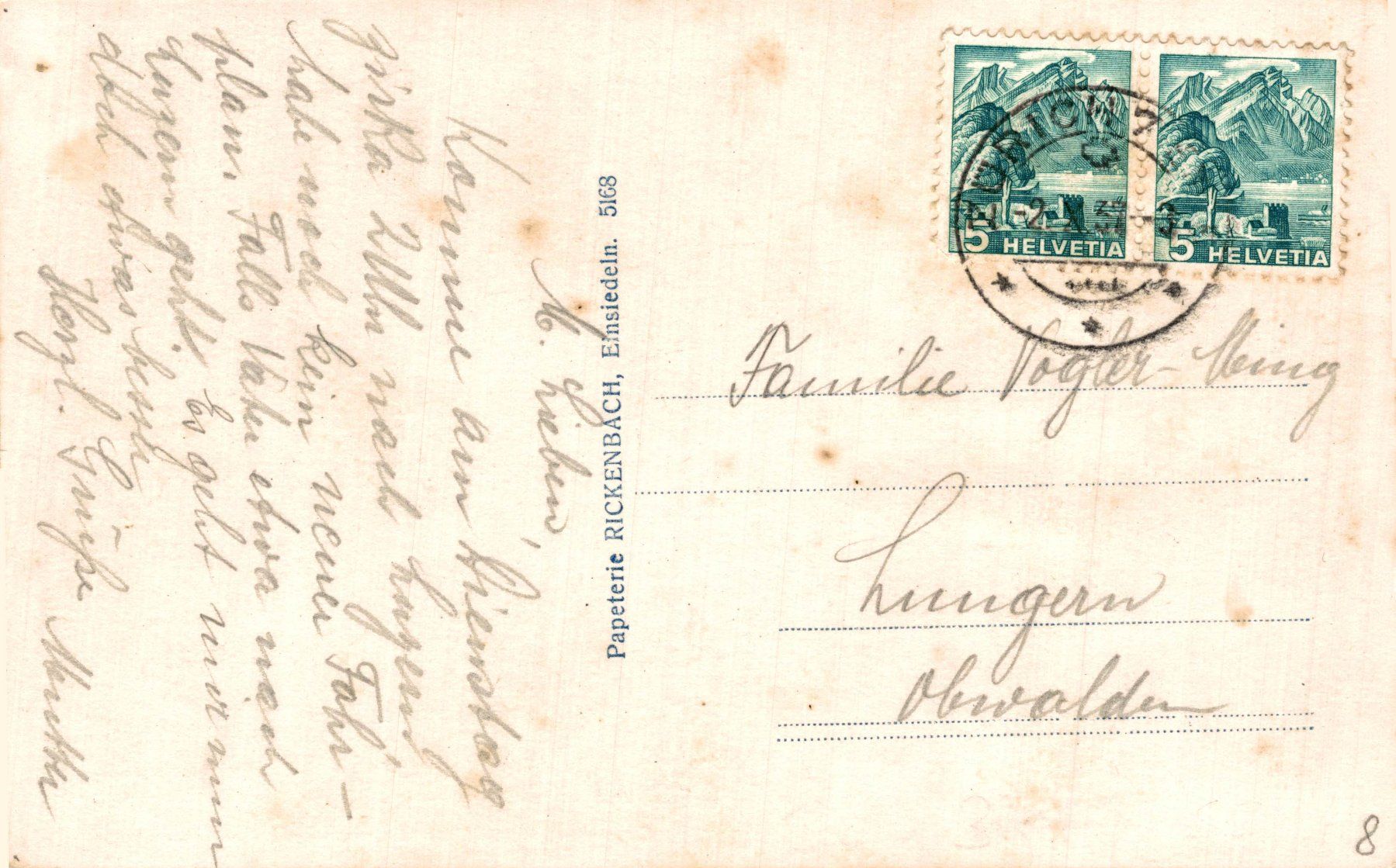 Cartoline postali: Maria End Kapelle, Einsiedeln – Usato da Bronschhofen venduto da Astore 1