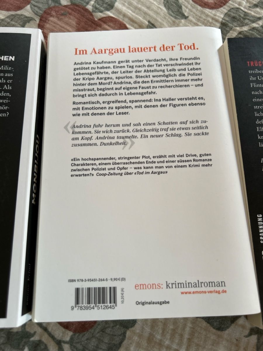 Libri: 3 Kriminalromane aus der Schweiz – Usato da densbüren venduto da Oldaden 2